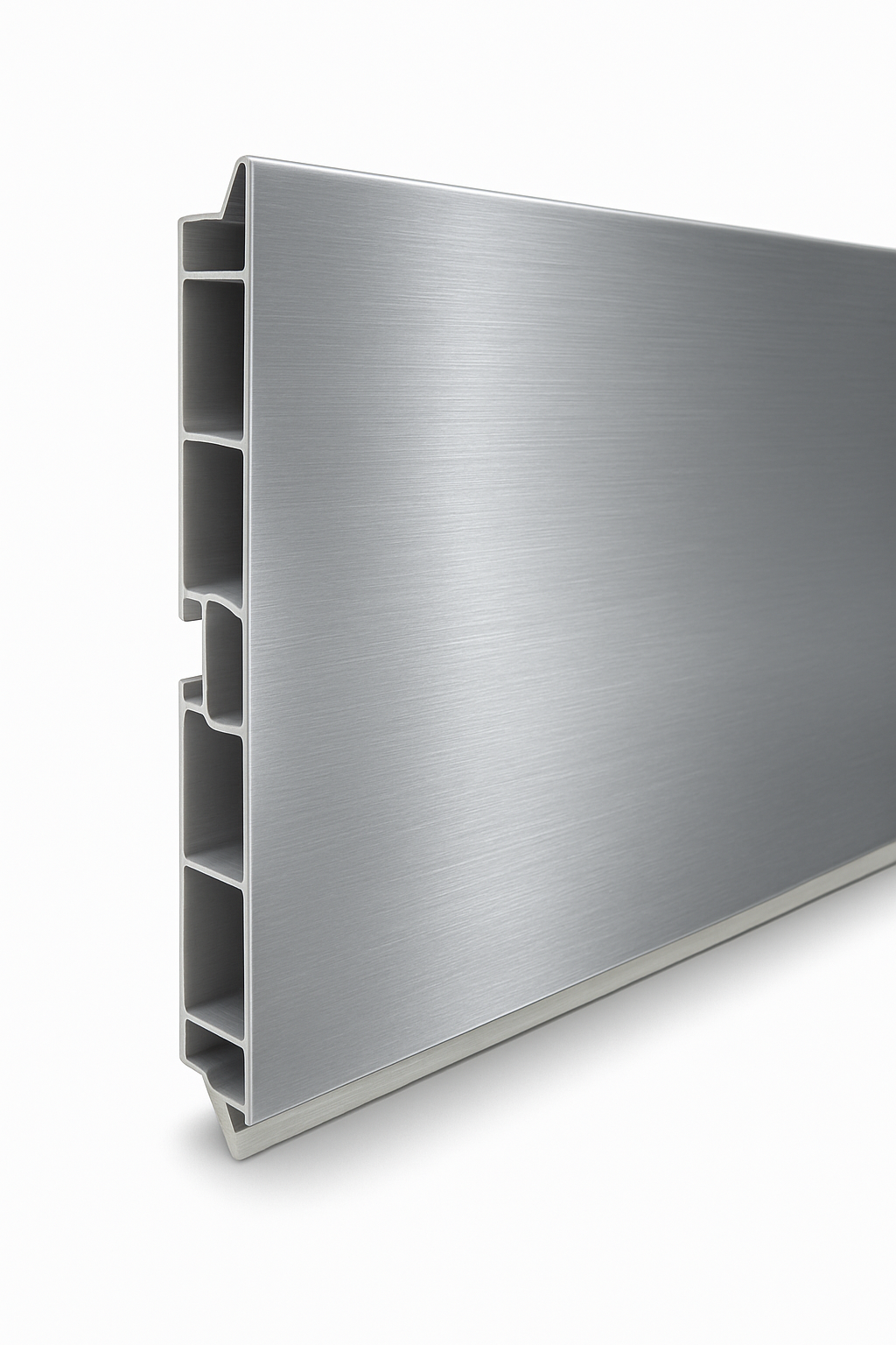 100mm PVC Kick Plate Brushed Aluminium Look 3m Length 100mm-pvc-kick-plate-brushed-aluminium-look-3m-length
