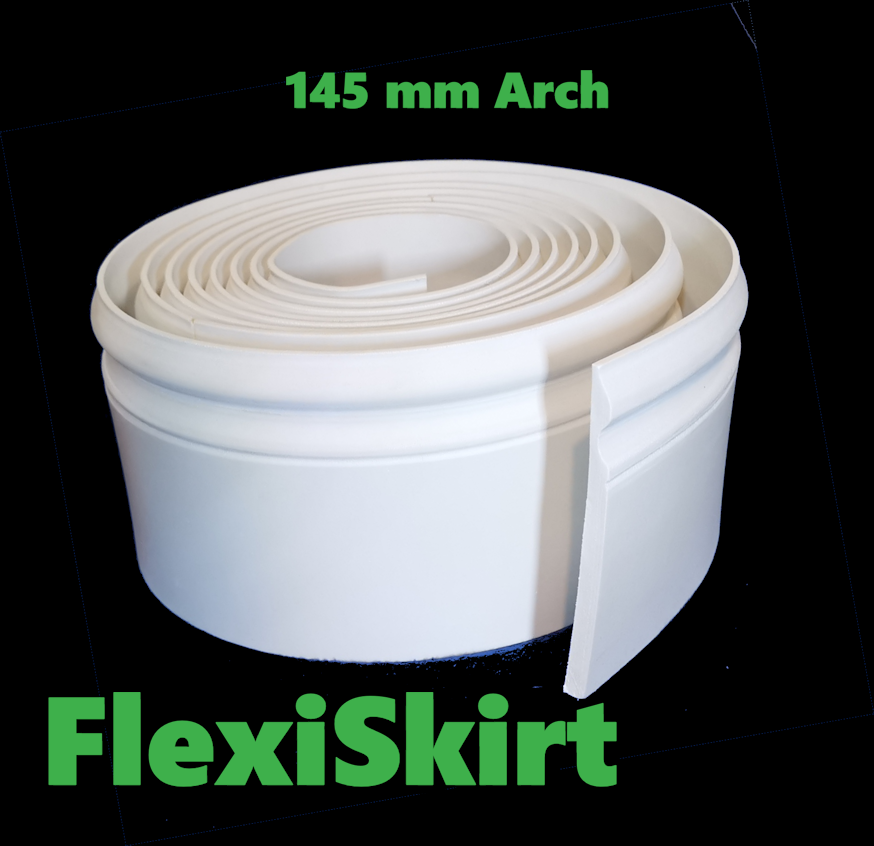 FlexiSkirt 145mm x 10mm EQ400 Arch Style Flexible Skirting - 4.8m rolls