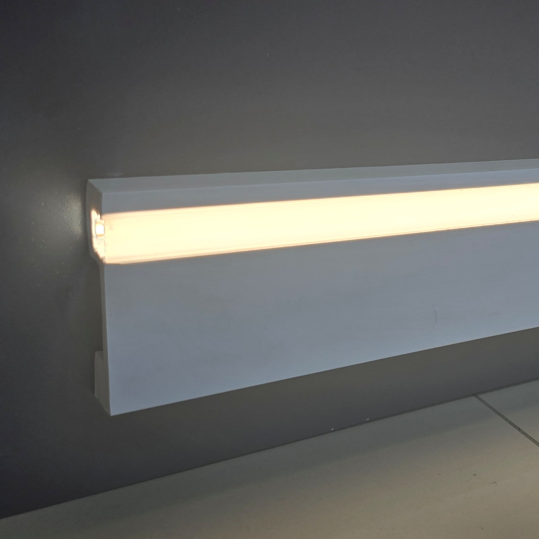 3038 LED Polymer Skirting 100 mm x 23mm (2.7 m length)