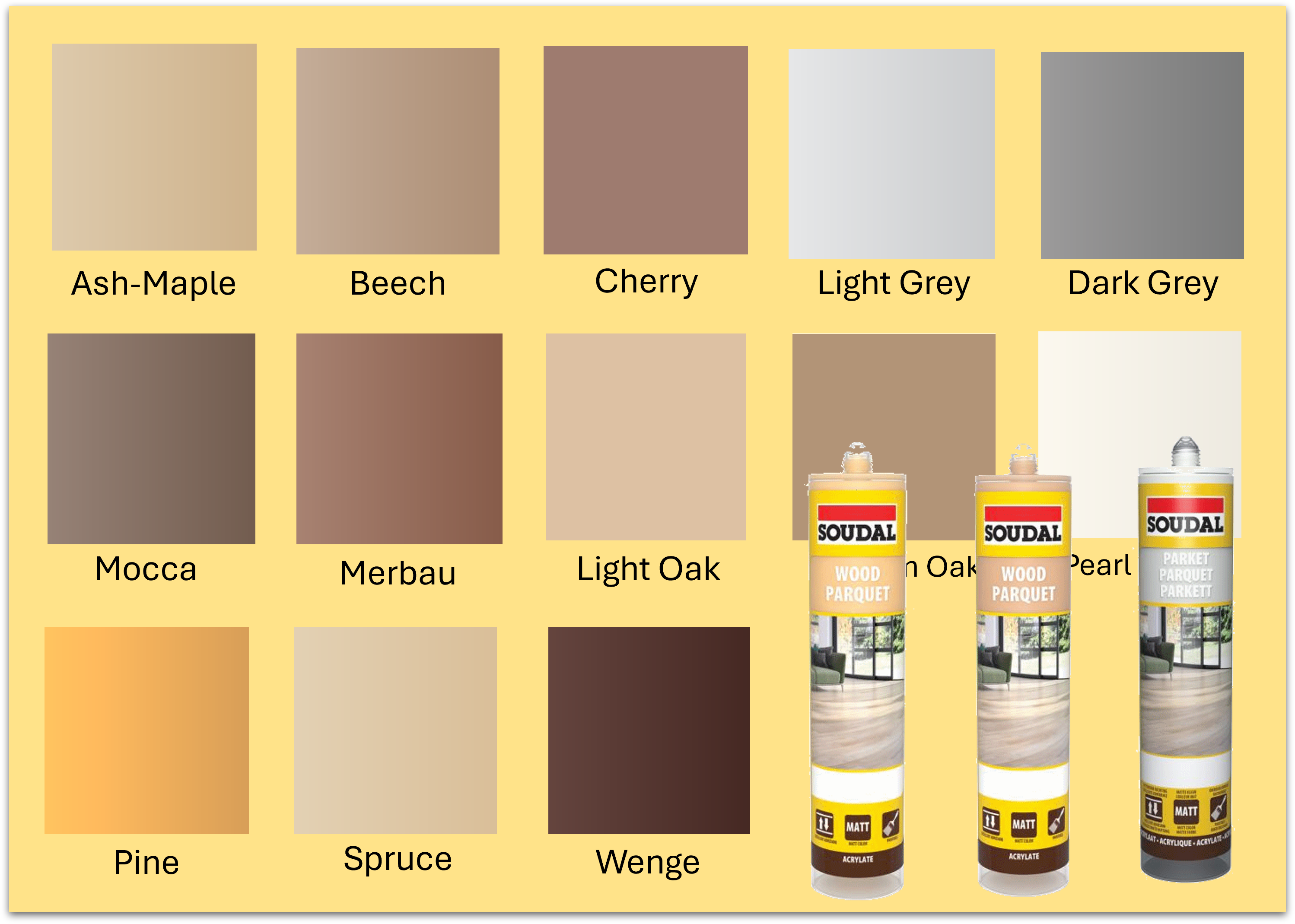 Soudal colour matched sealants - per cartridge
