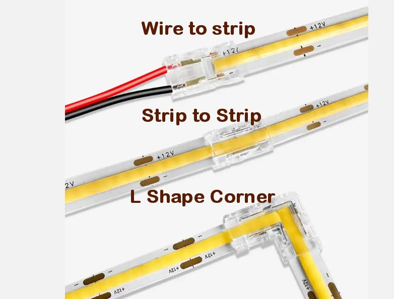 10mm Connectors for COB LED strip lights