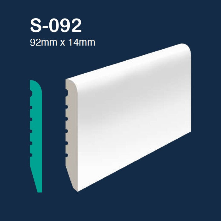 S-092 Skirting (92mm x 14mm x 2.7m) Per 2.7m length