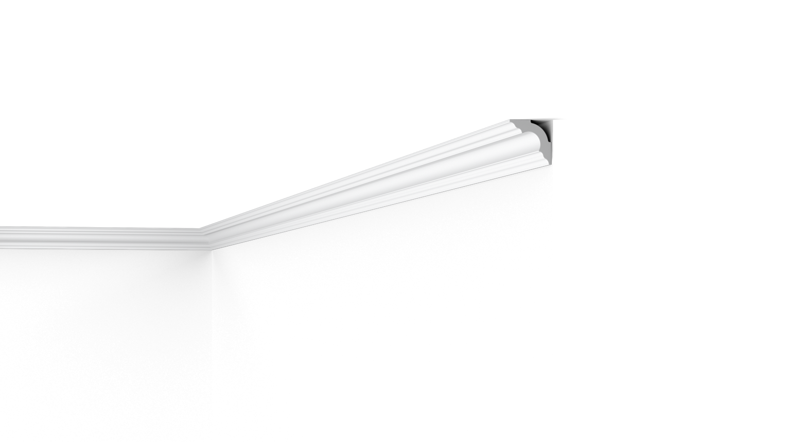 NMC A3 30mm x 30mm Extruded Cornice - Per 2m length