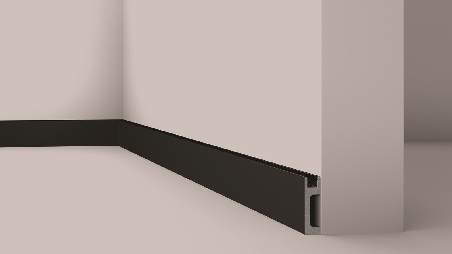 IL10 BLACK LED Skirting (80mm x 23mm x 2m) Per 2m length