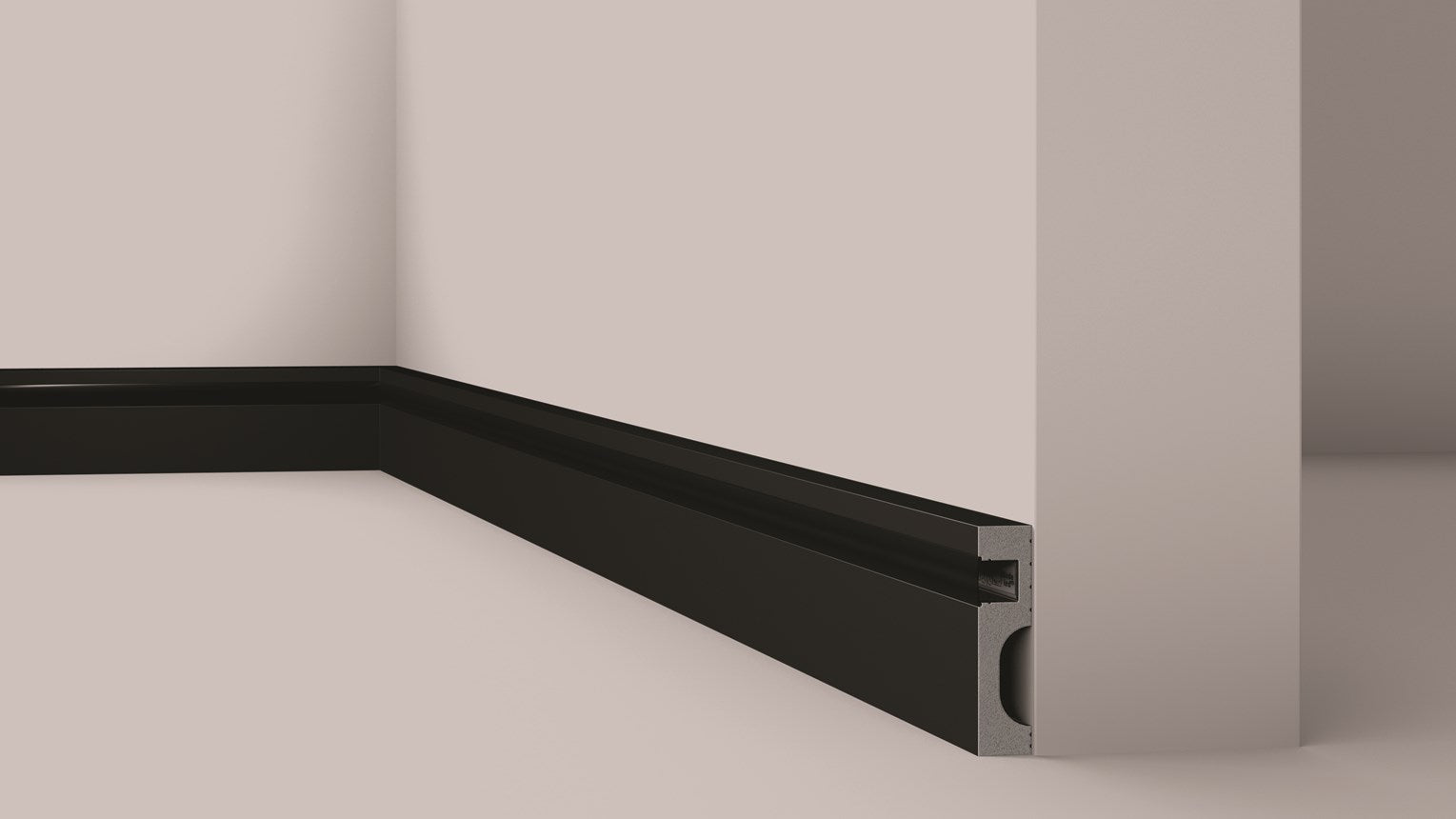 IL11 BLACK LED Skirting (80mm x 20mm x 2m) Per 2m length