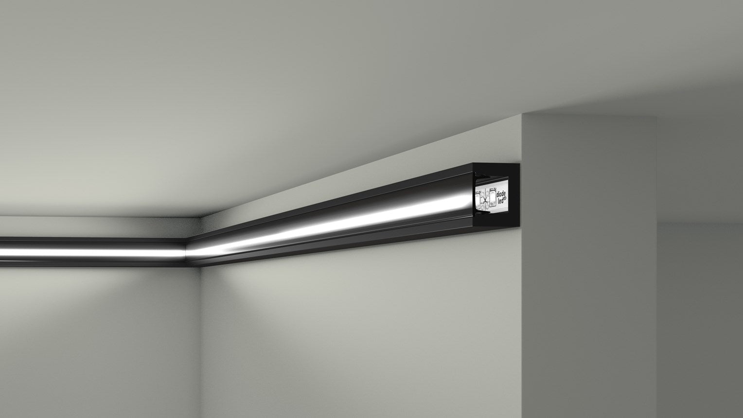 IL12 BLACK LED Lighting profile (25mm x 20mm x 2m) Per 2m length