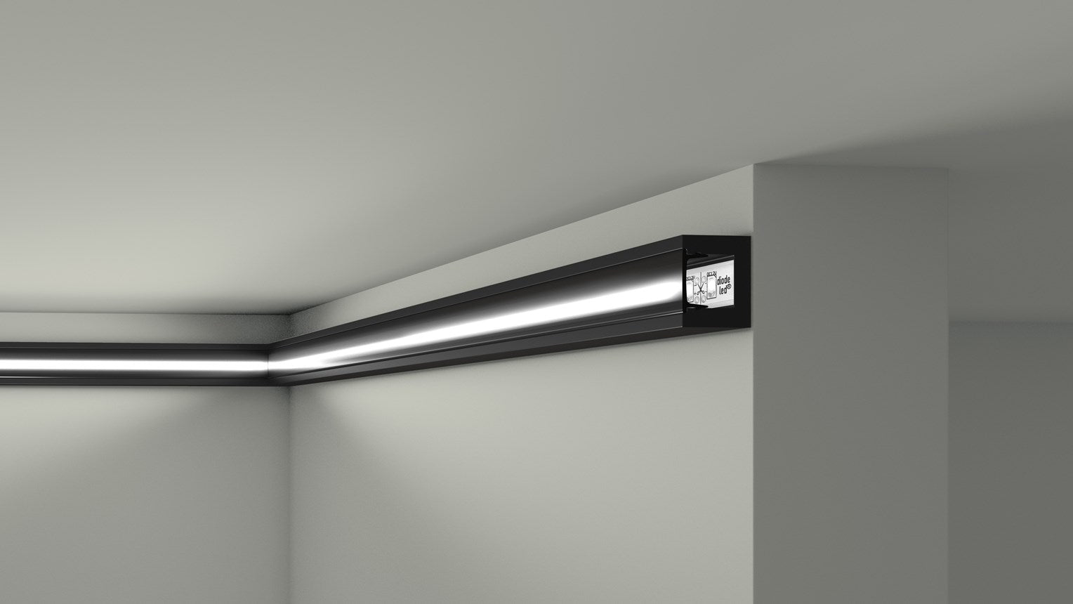 IL12 BLACK LED Lighting profile (25mm x 20mm x 2m) Per 2m length