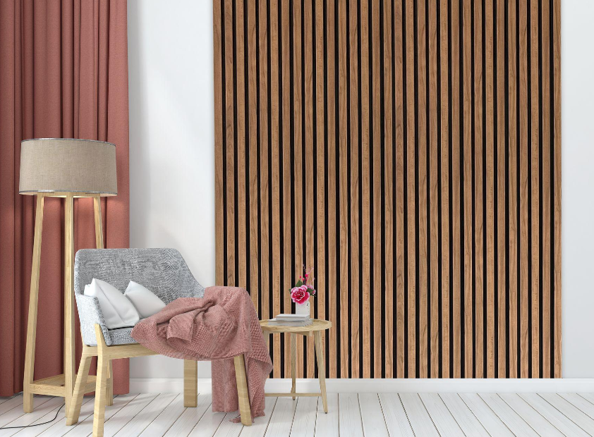 Slim line Economy slatted polymer wall paneling and cladding