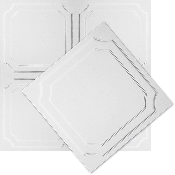 1001 Natural Polystyrene Ceiling Tiles 50x50cm - 8 per pack