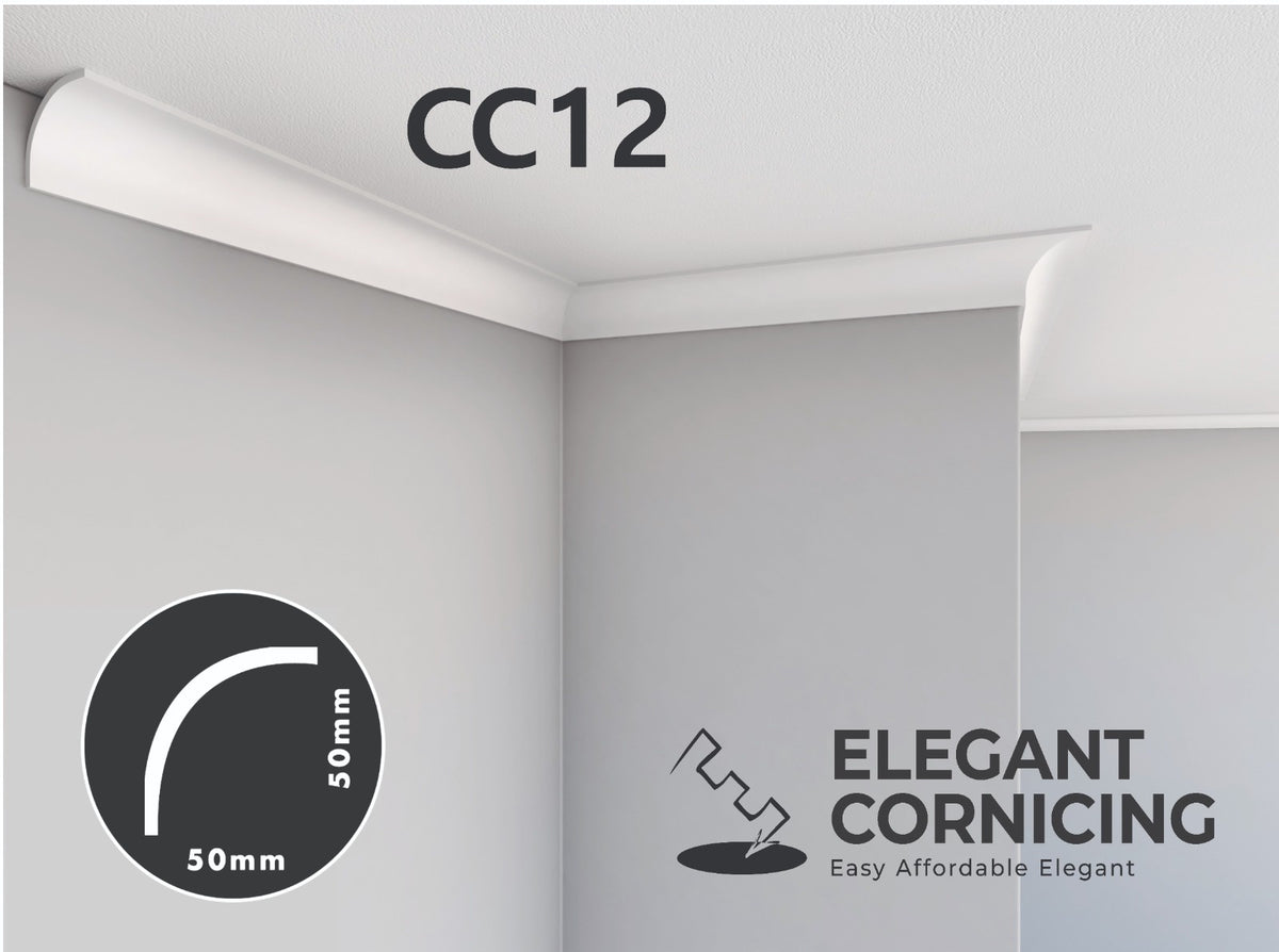 CC12 Extruded contractors cove 3m length  50 x 50 x 75 mm - per 3m length