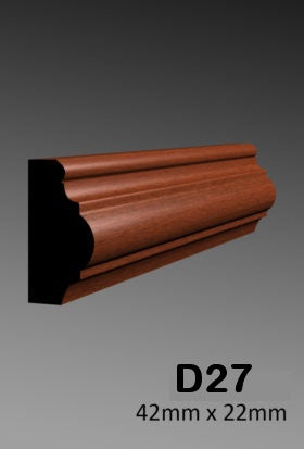 D27 Dado Rail 42mm x 22mm Supawood - 2.75m length