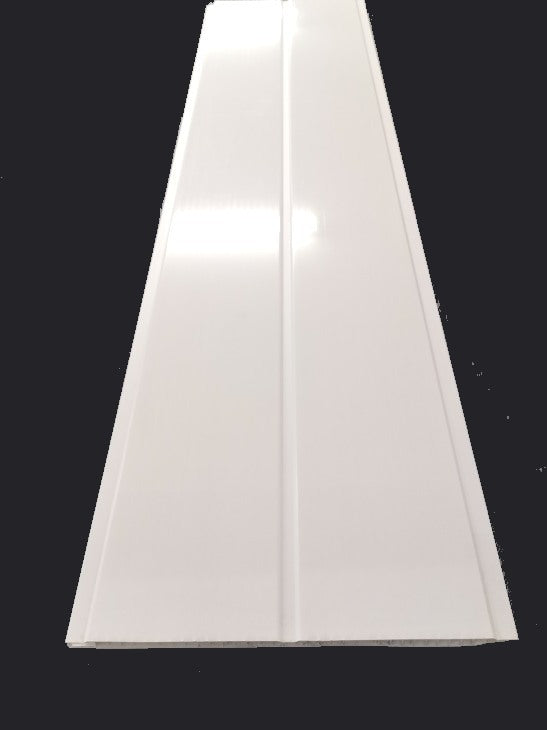Glossy White Grooved (25C01) PVC Ceiling Board - Per Board