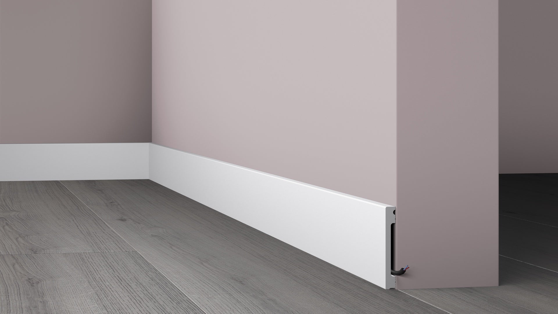 M100 100 x 13mm HDPS White Finished Skirting board - 2m length