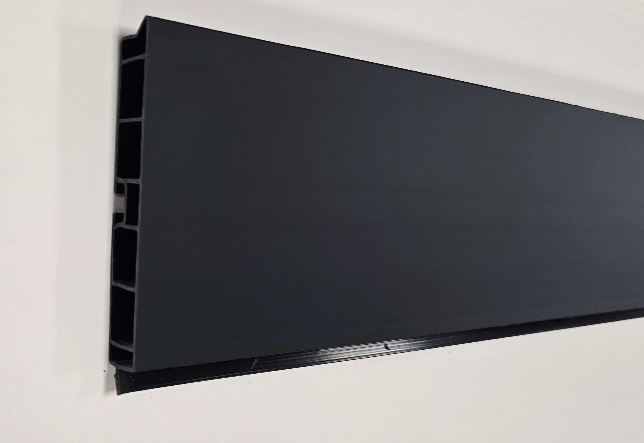 100mm PVC Kick plate Matt Black- 3m length