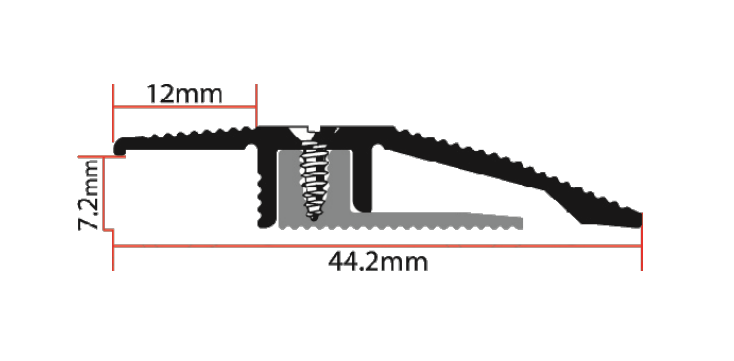 Mini transition ribbed - 2.5m (per length)