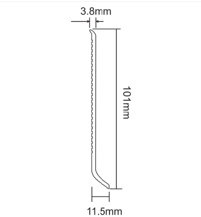 DURA-BEND PVC Flexible Skirting / Kick plate 100mm - per 50m Roll