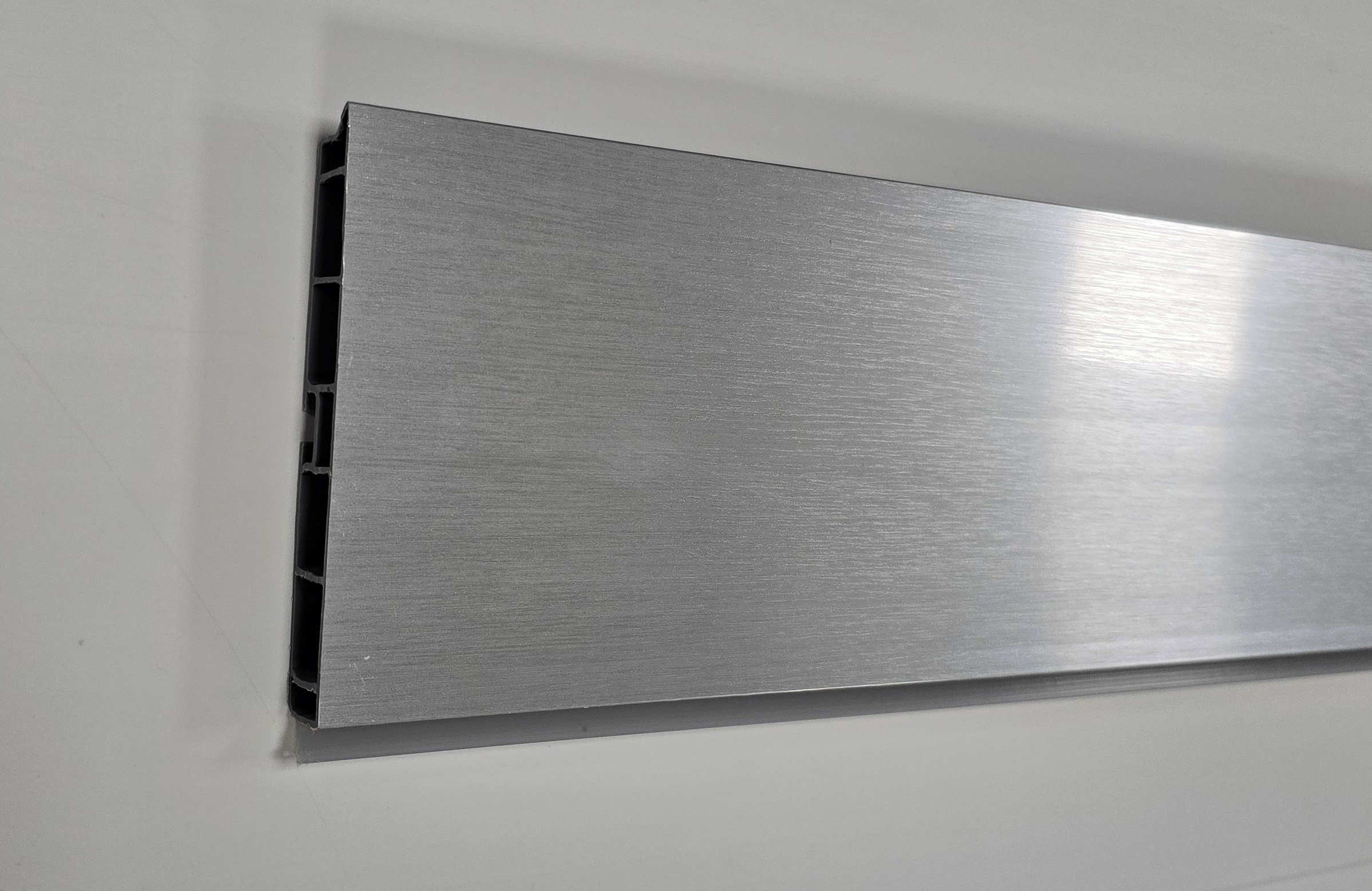 100mm PVC Kick plate Brushed aluminium look- 3m length
