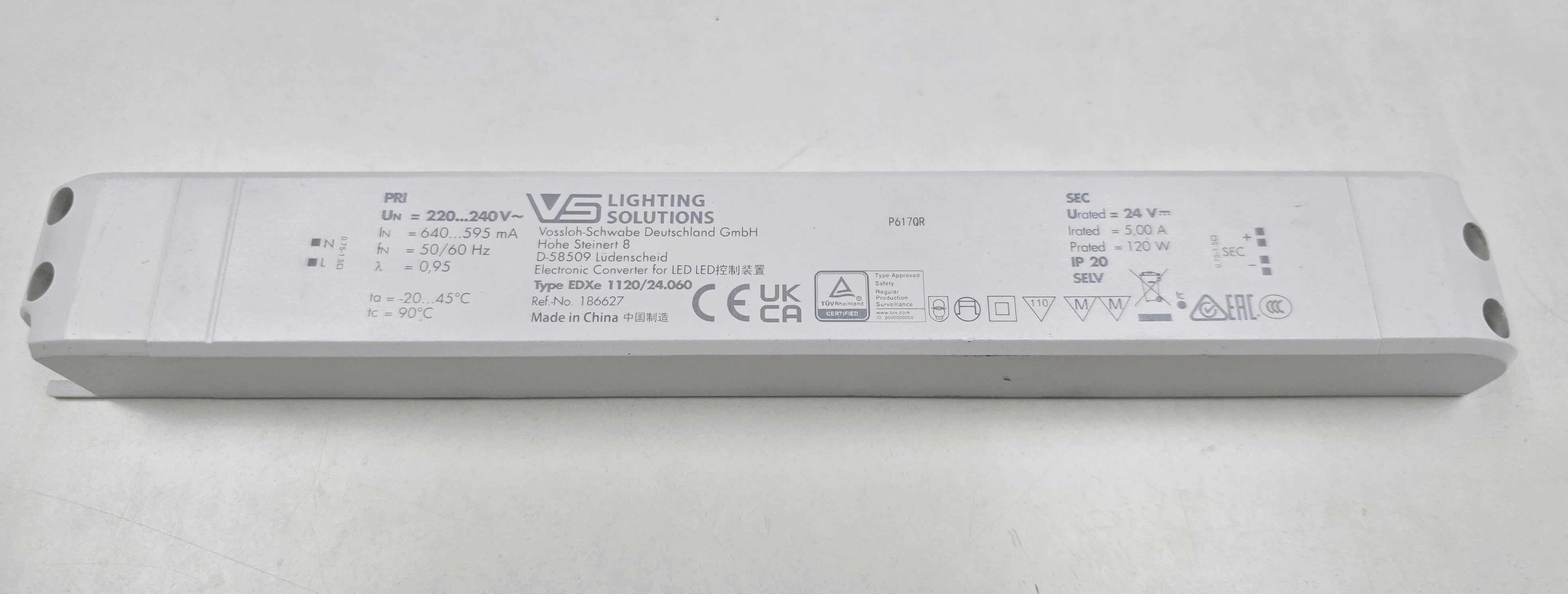 VS 120 Watt IP20 LED Constant Voltage Driver 24 Volt