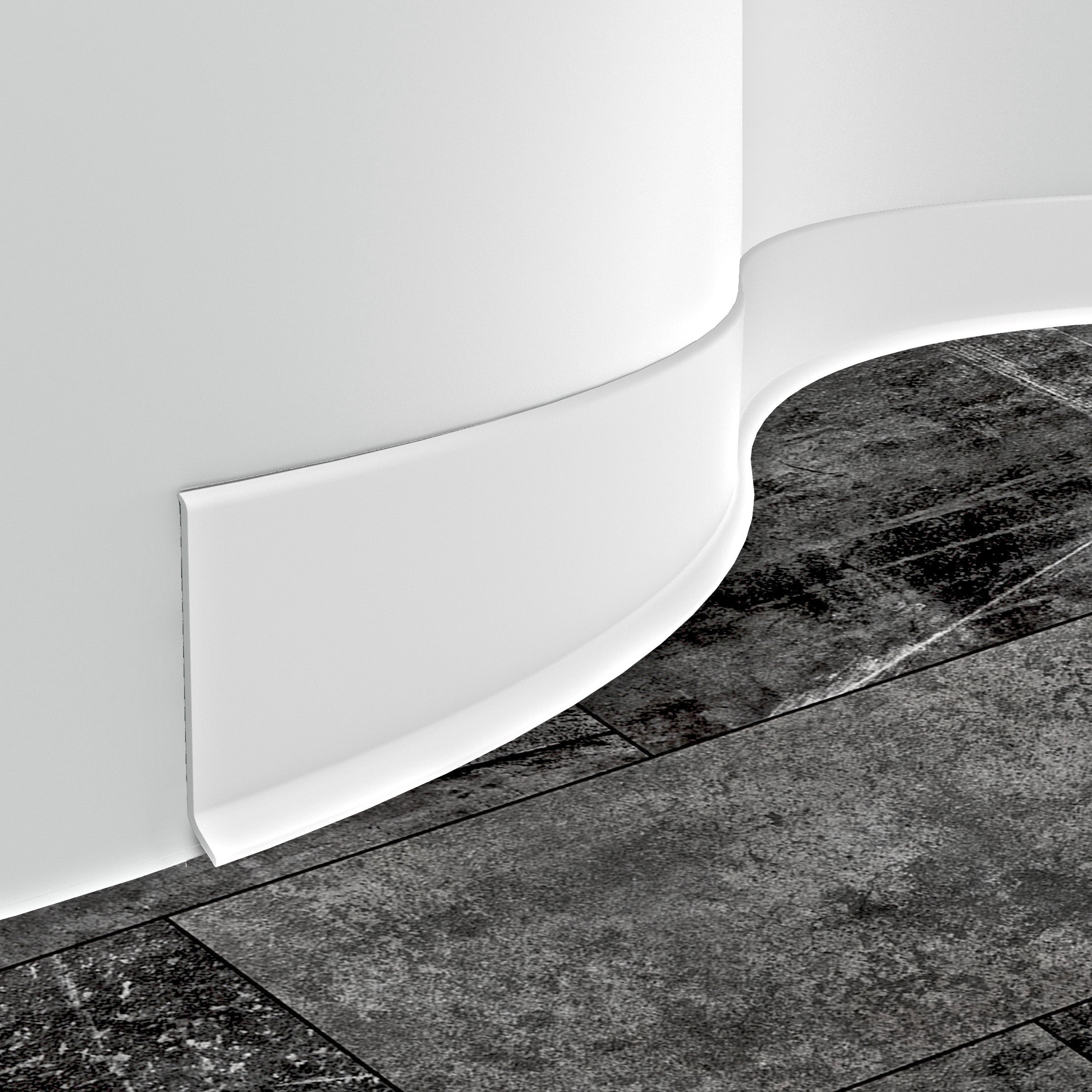 #colour_white dura-bend flexible skirting