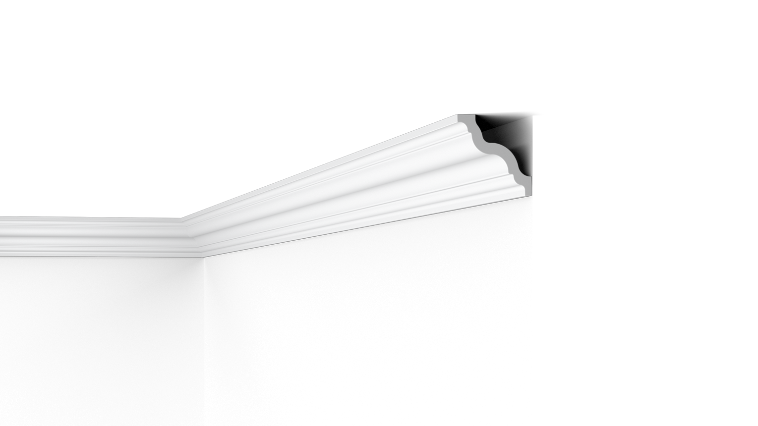 NMC GR 85mm x 80mm Extruded Cornice - Per 2m length