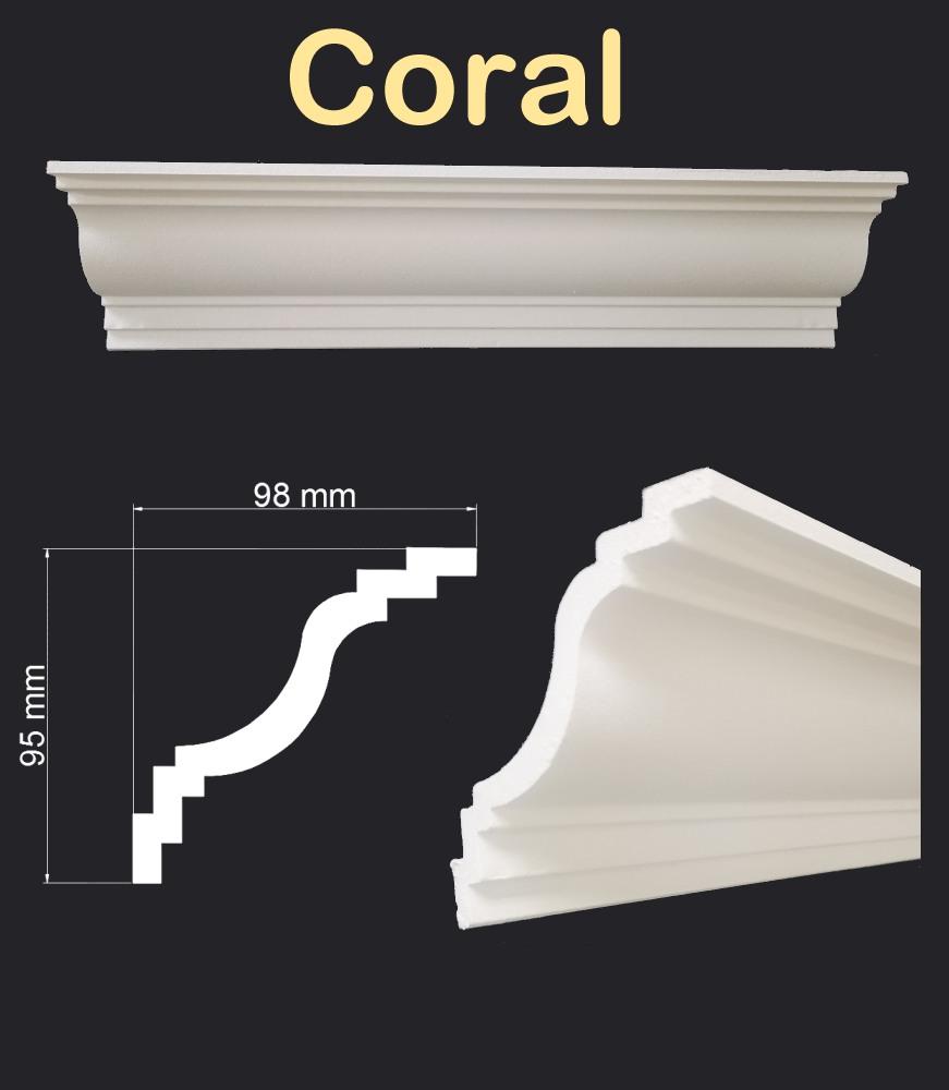 Coral Cornice (per 2 m length)