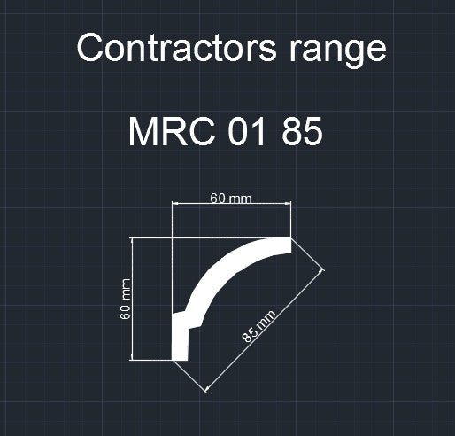 Contractors MRC01 85mm Cornice (per 2 m length)