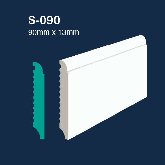 S-090 Skirting (90mm x 13mm x 2.7m) Per 2.7m length