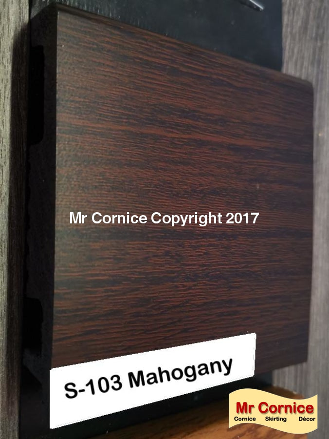 Mr Cornice S-103 Bullnose Polymer Skirting Mahogany (3016)