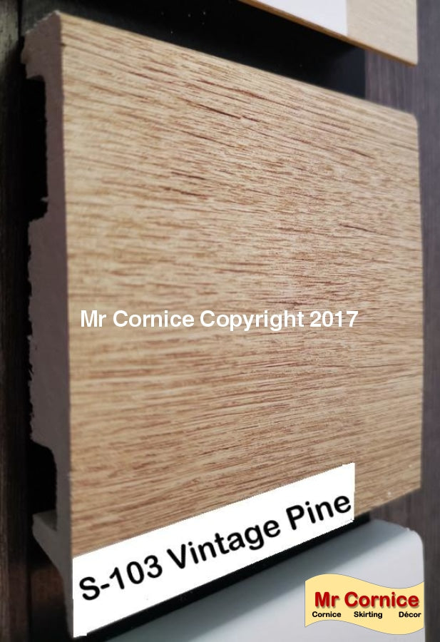 Mr Cornice S-103 Bullnose Polymer Skirting Vintage Pine Skirting  (3016)